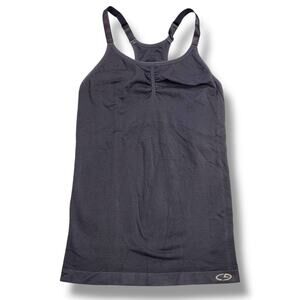 C9 Champion Womens Athletic Tank Top Camisole Racerback Built In Bra Gray Large